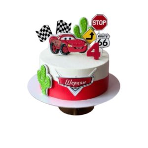 Disney Cars cake, Lightning McQueen cake, Mater cake, kids birthday cake, themed birthday cake, custom cake UAE, order cake online, Radiator Springs cake.